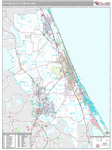 Deltona-Daytona Beach-Ormond Beach Wall Map Premium Style